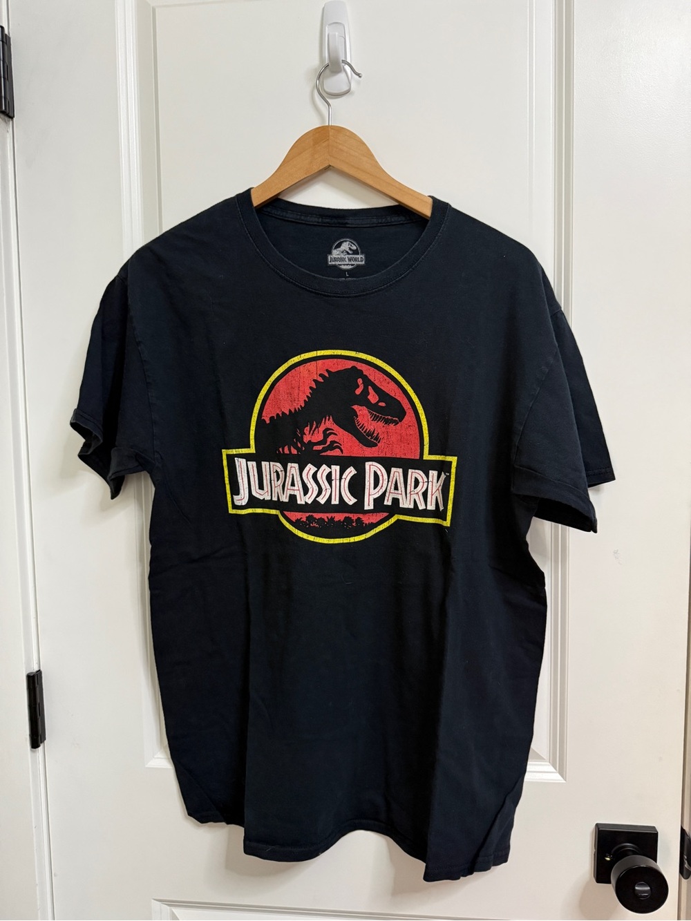 Jurassic Park Logo Black Short Sleeve Tee